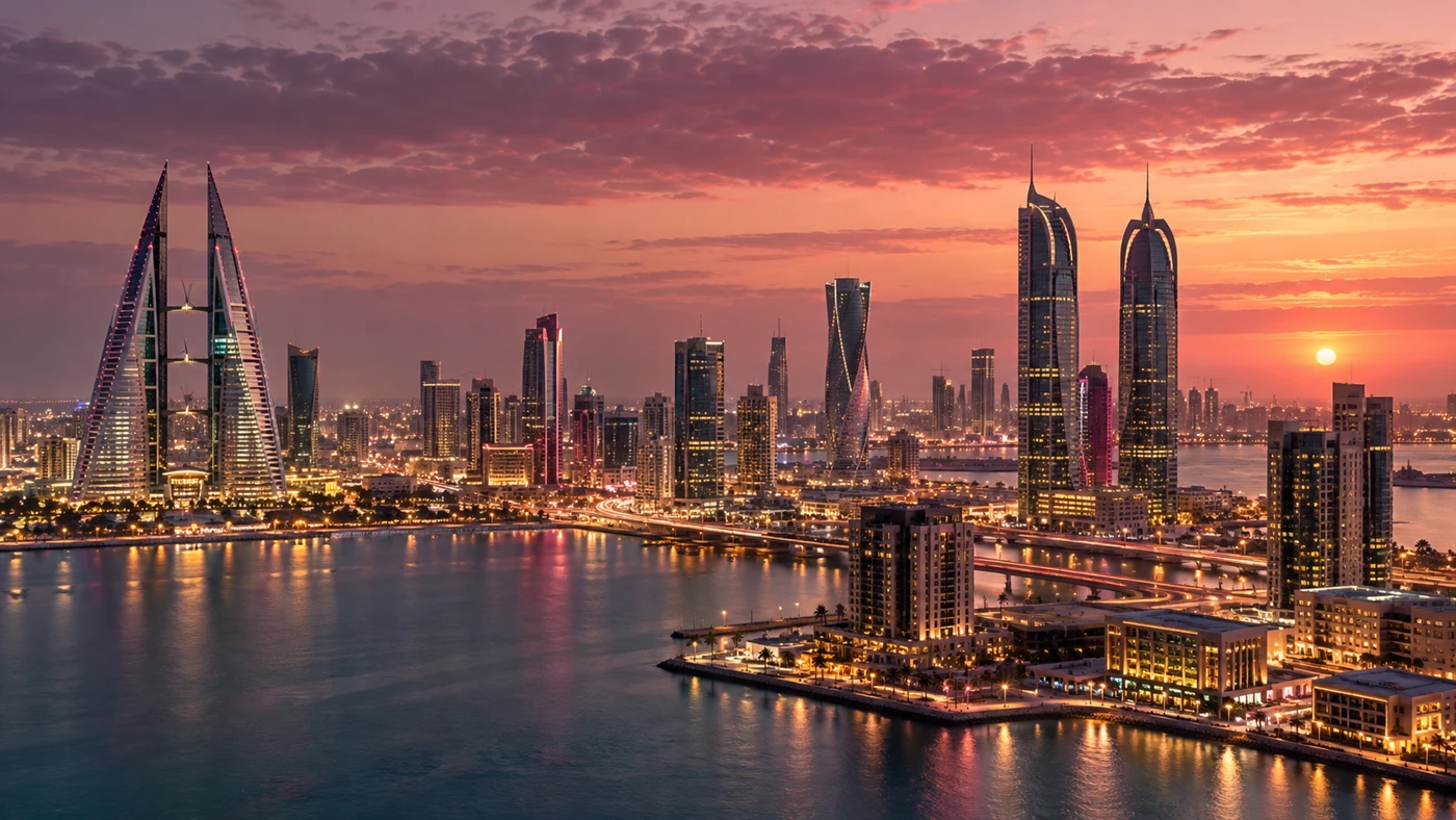 Manama financial district skyline